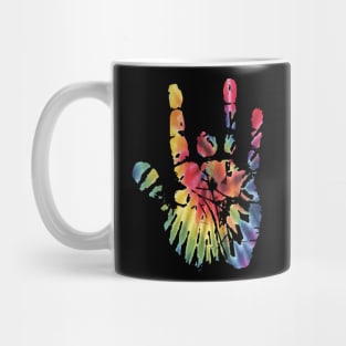 rainbow hand Mug